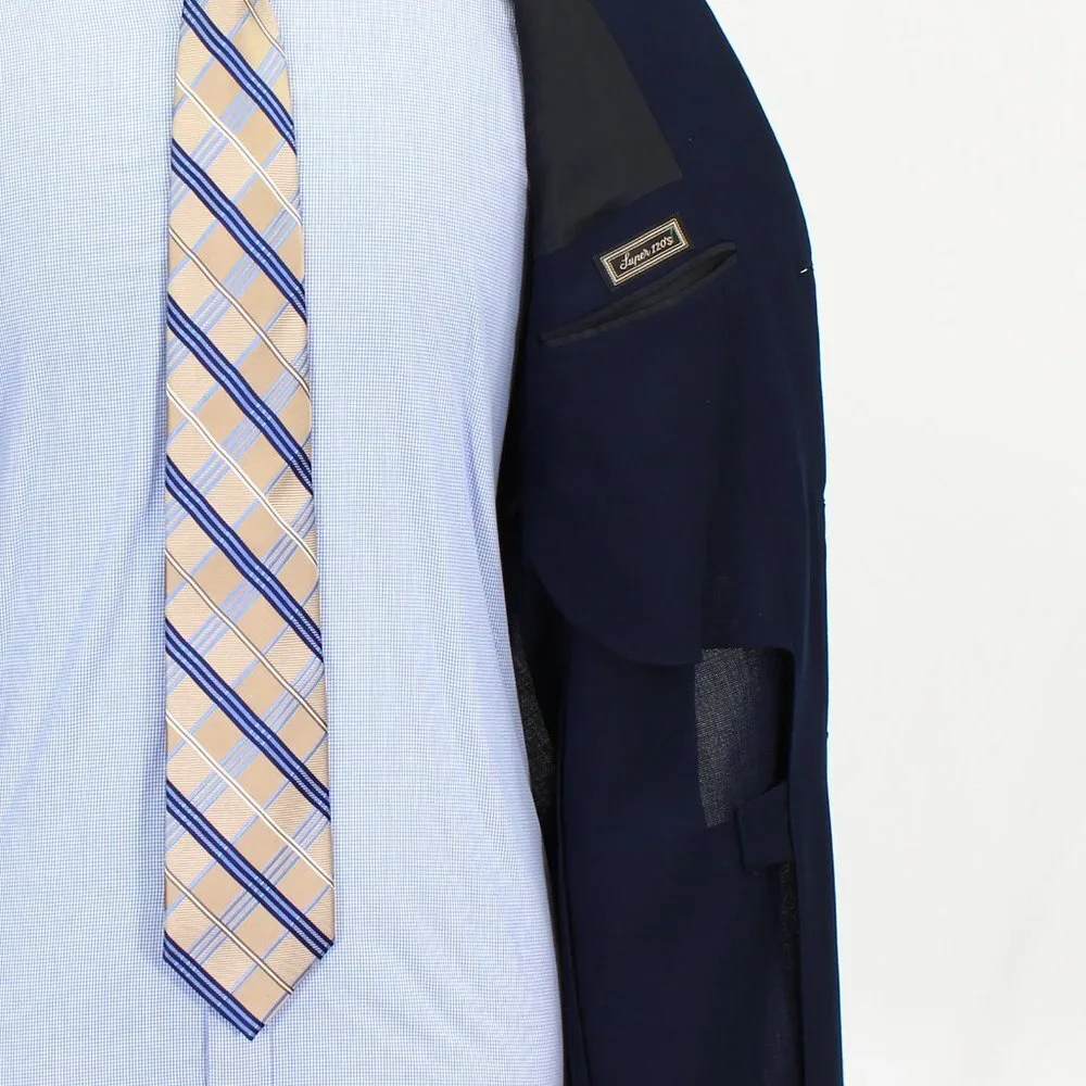 Canali 42L Navy Solid 3-Button Sport Coat Blazer Jacket V631